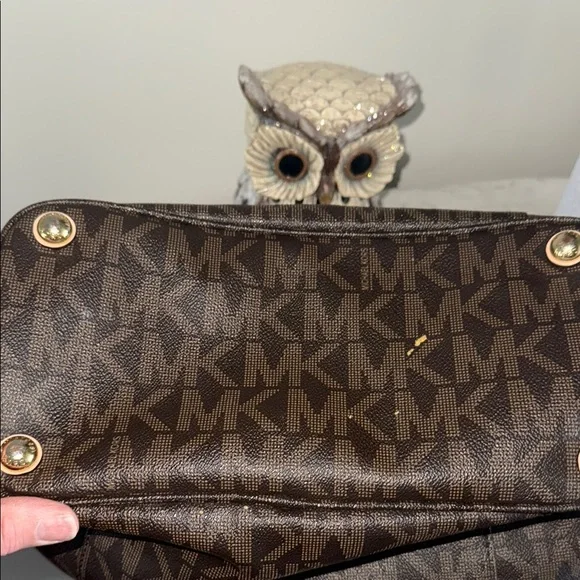 Michael Kors Brown Tote with Signature Monogram - Picture 10 of 15
